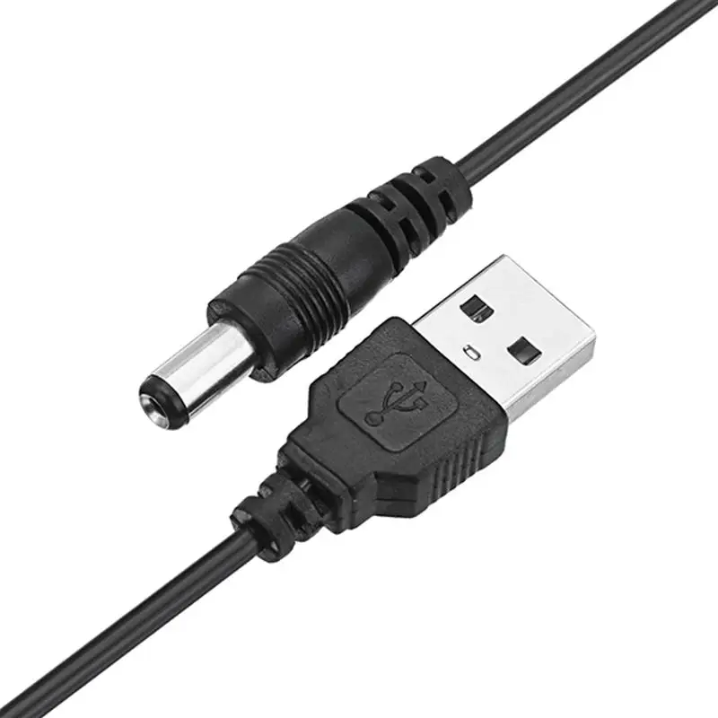 

1M Power Cable USB Port To 5.5 x 2.1mm 5V DC Barrel Jack Connector Wire Cables For LED Lamps Or Other Devices Cables USB