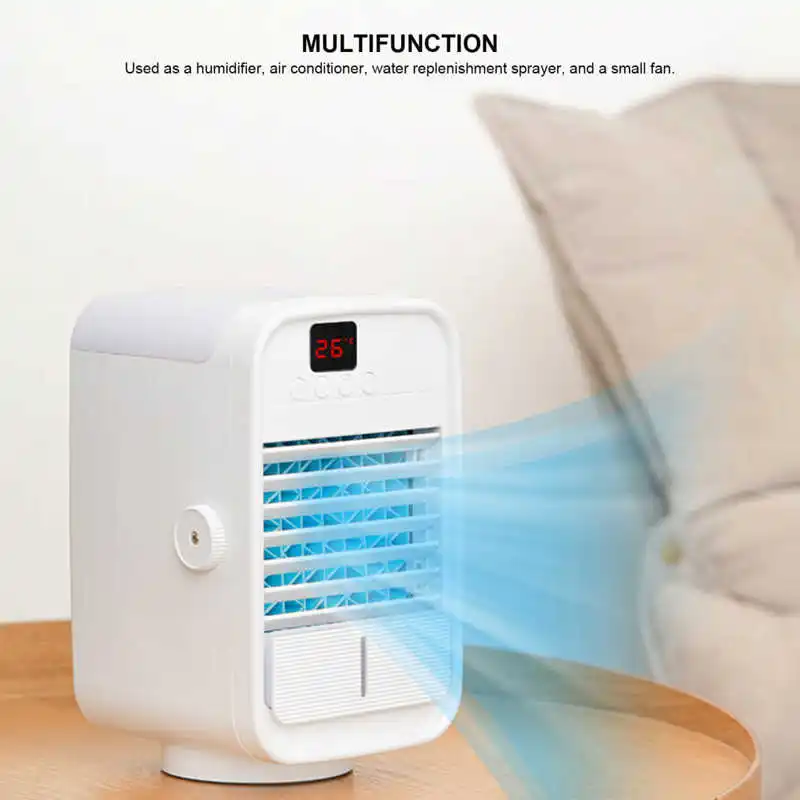 

350ml Mini Cooling Fan Humidification Air Conditioning Fan USB Shake Head Air Cooler Fan