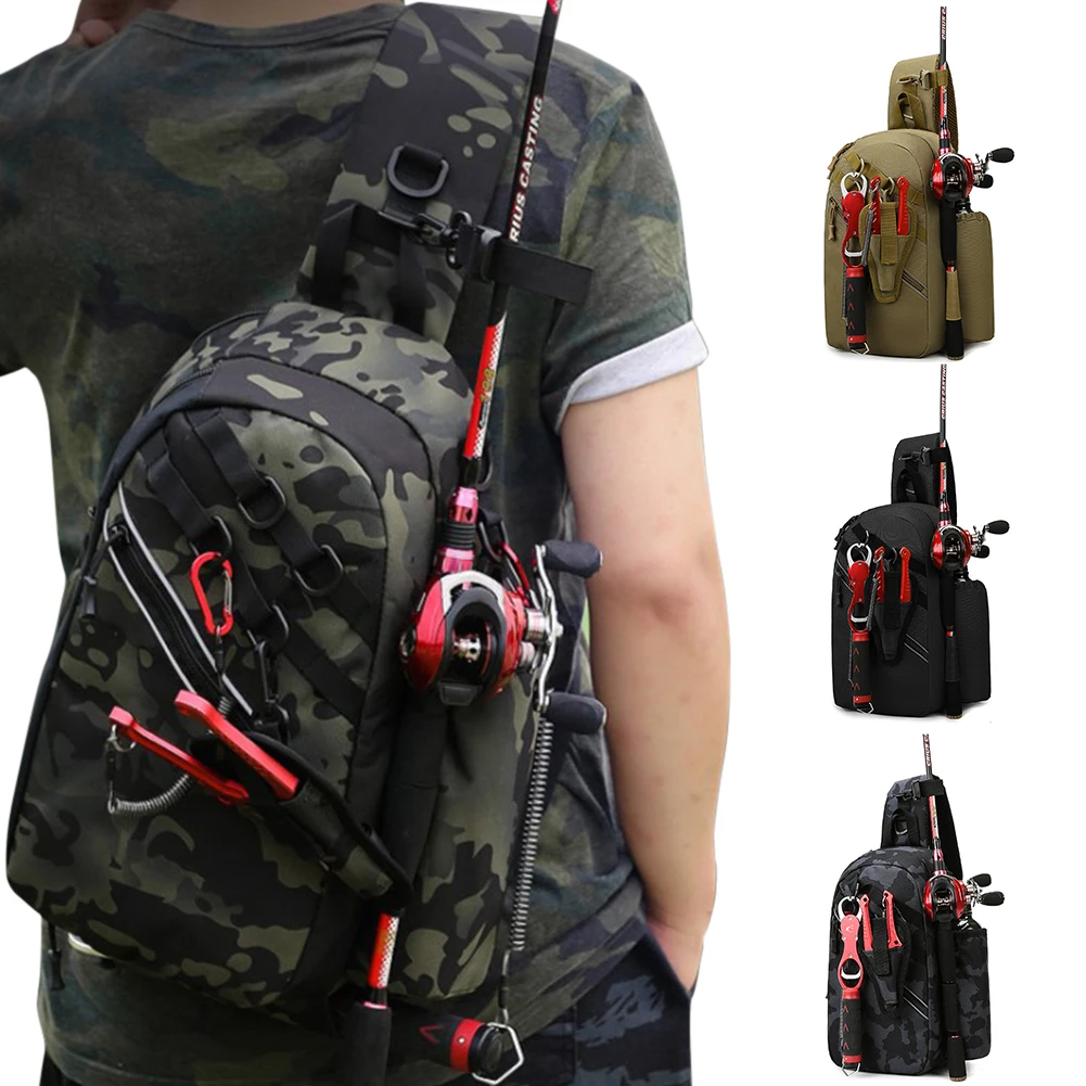 

Fishing Bag Folding Shoulder Waist Bag Outdoor Fishing Tackle Backpack Large Capacity Tackle Storage Travel Carry Bags