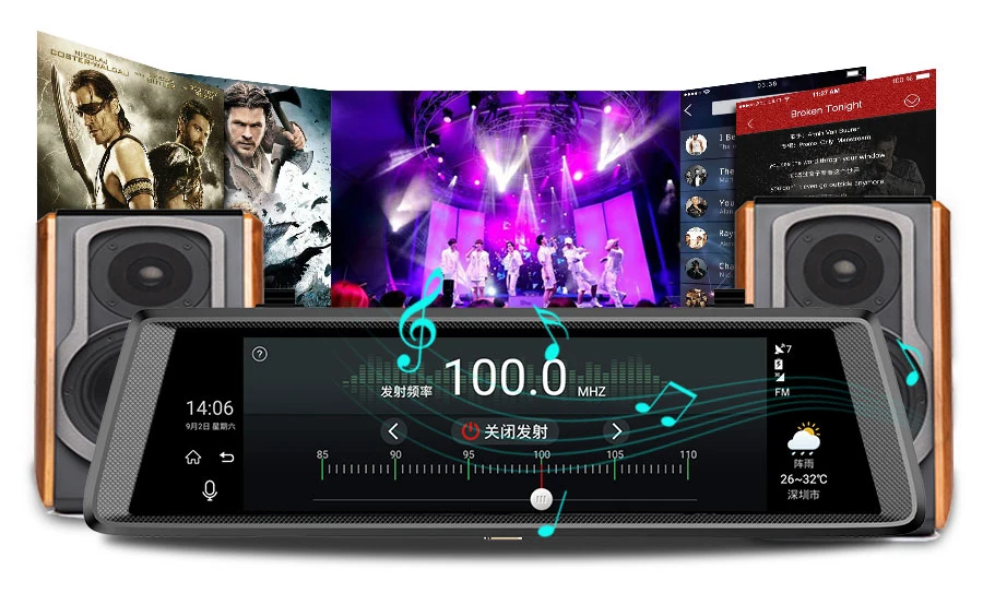 Anstar 10" 4G Android Mirror Car DVR 1080P Video Record GPS Navigation Dash Cam WiFi Dual Lens Registrar Auto Camera