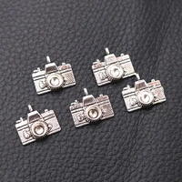 12pcslot silver plated retro camera charm metal pendants diy necklaces bracelets jewelry handicraft accessories 1415mm p127