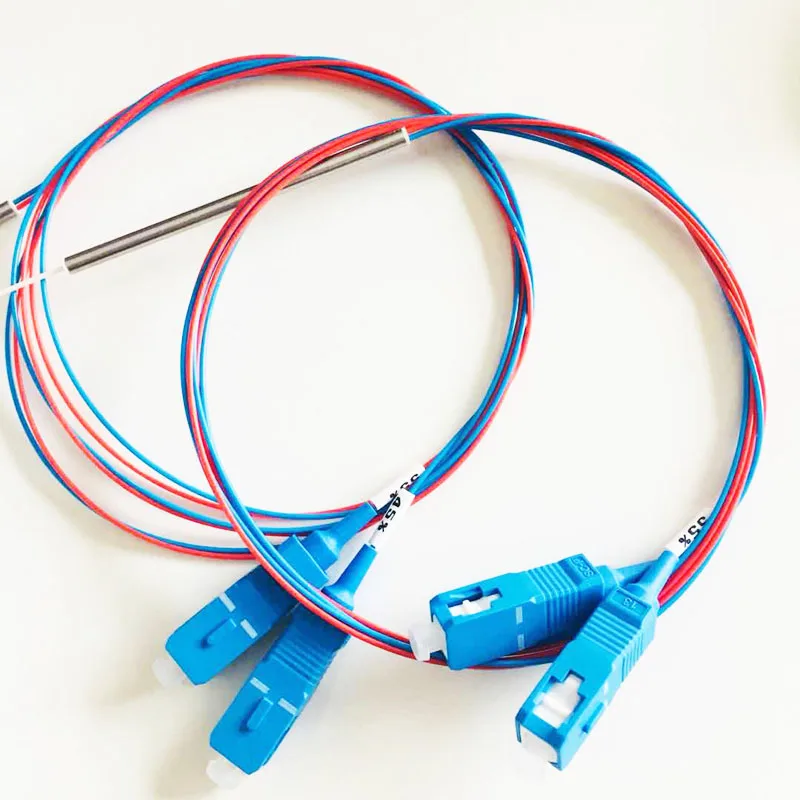 10pcs packing fiber optic FBT splitter with connector SC UPC 1x2 0.9mm unbalanced coupler 70/30 60/40 optional split ratio | Мобильные