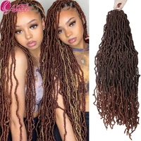 nu locs crochet braid hair 18 36inch 160gram faux locs extension synthetic soft goddess braiding dreadlocks hair for black women