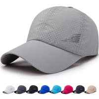 new men women summer baseball cap quick drying hats unisex breathable sport pure colorhat bone baseball hat