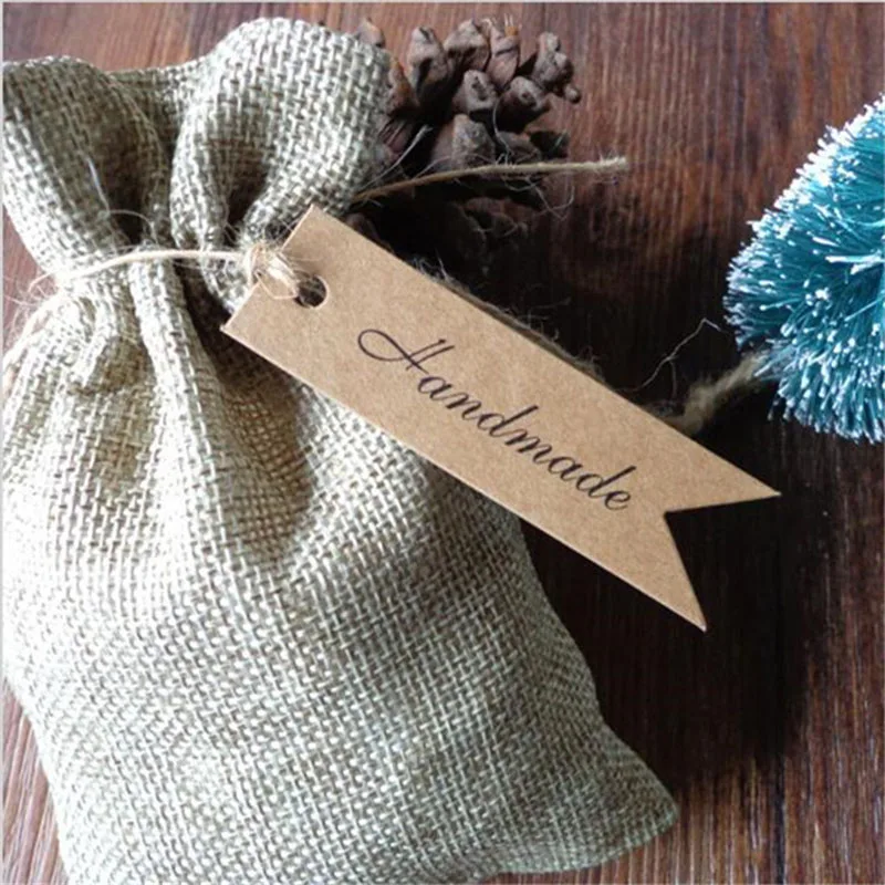 100 шт. подарочные Висячие бирки ручной работы благодарим Вас лейбл карты сделай