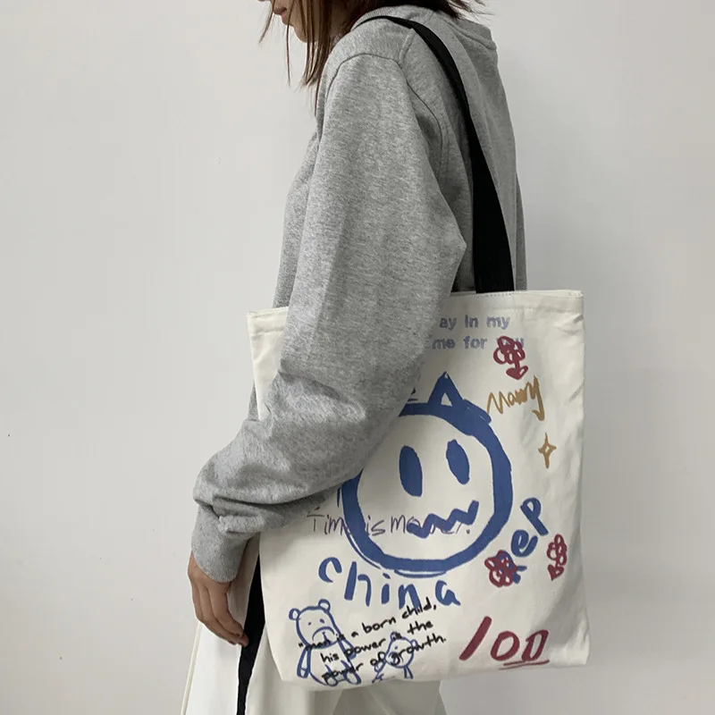 Маленькие сумки с принтом дьявола для студентов и путешествий сумки-тоут через