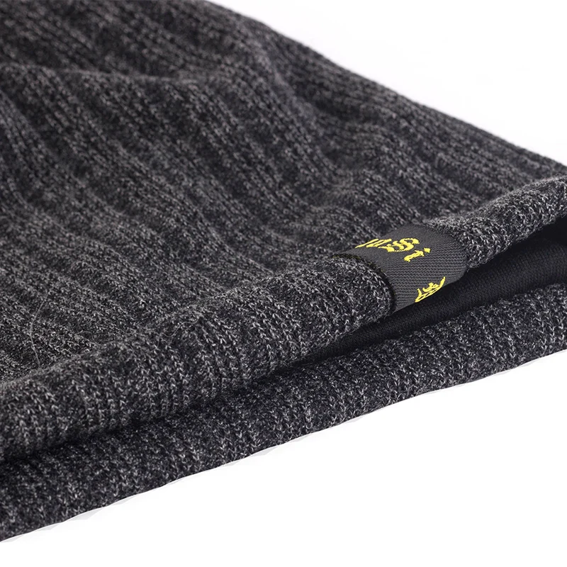 

Geebro Fashion Beanies Men Women Solid Knitted Striped Hat With Solid Color Bonnet Hats Spring Autumn Casual Hip Hop Turban Cap