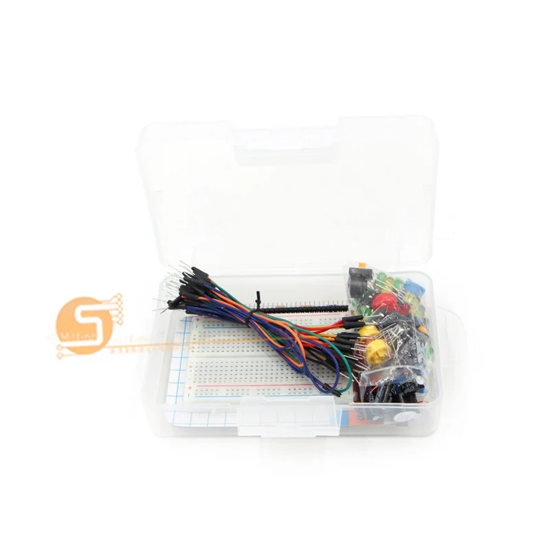 1 комплект компонентов стартовый макетная плата 400 точек + 30 перемычек резисторов