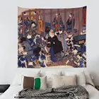 Японский котенок гобелен на стену подвесной гобелен гейши животные гобелены эстетика мемы гобелен одеяло покрывало простыня Декор для комнаты