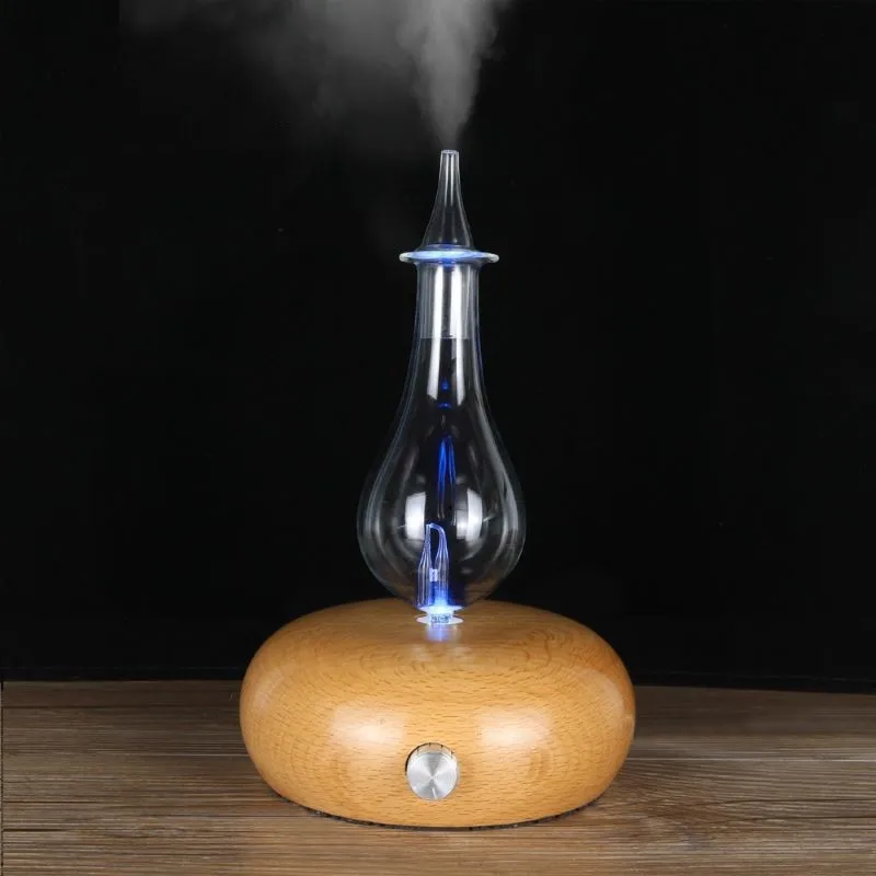

Waterless Essential Oils Diffuser Nebulizer Wooden Glass Aromatherapy Aroma Fragrance Diffuser Without Water Vaporizer For Home