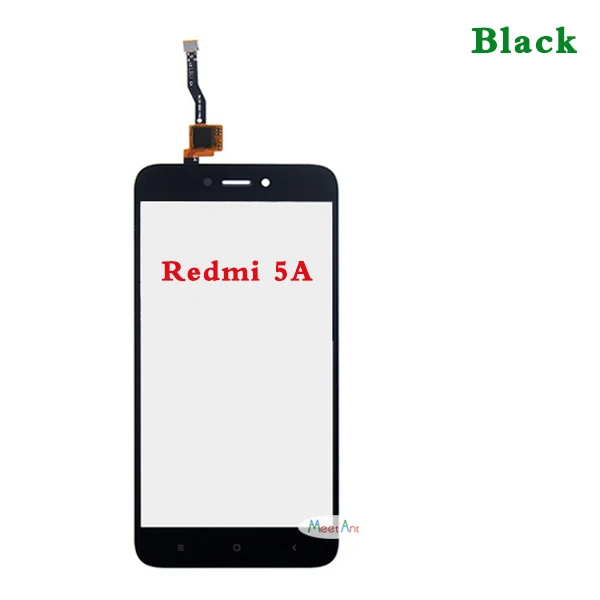 For Redmi 5A Black Высокое качество для Xiao mi Red mi 6 6A/5A сенсорный экран дигитайзер сенсор внешняя Передняя стеклянная панель объектива для Red mi 6 Pro/mi A2 Lite - Цвет: For Redmi 5A Black