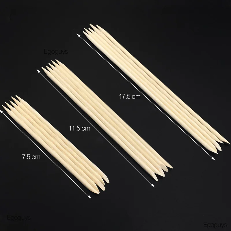 

Girls Dual Heads Nail Art Wood Stick Cuticle Pusher Orange Wooden Dead Skin Remover Corneum Remove Manicure Pedicure Dotting Pen