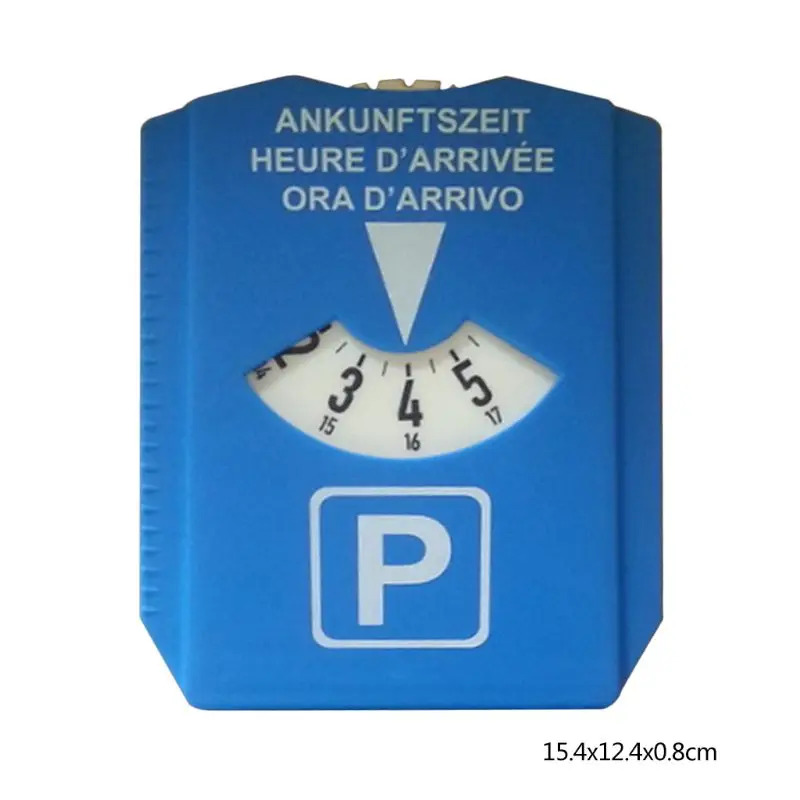 

Car Parking Disc Timer Clock Arrival Time Display Blue Plastic Parking Time Tools Portable Car Parking Timer Clock