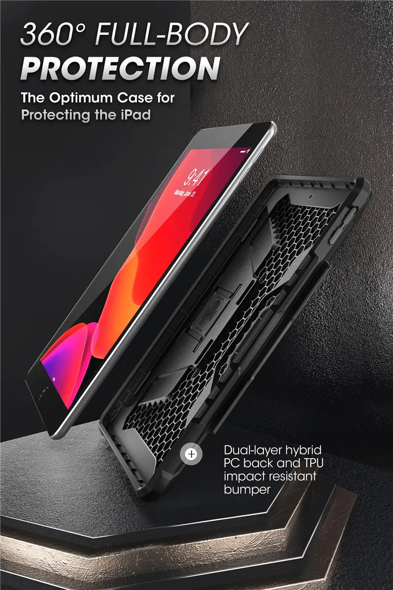 SUPCASE для iPad 10,2 чехол(), для iPad Air 3 Чехол 10," UB тонкий резиновый чехол со встроенным Apple Pencil Holder& kickstand