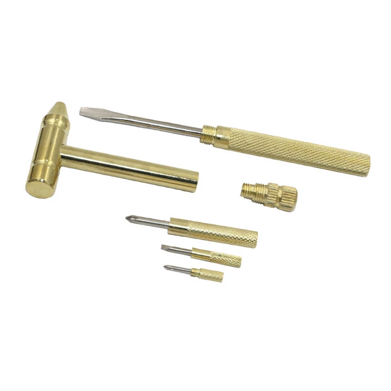 Модная миниатюрная отвертка 6 в 1 многофункциональные металлические наконечники