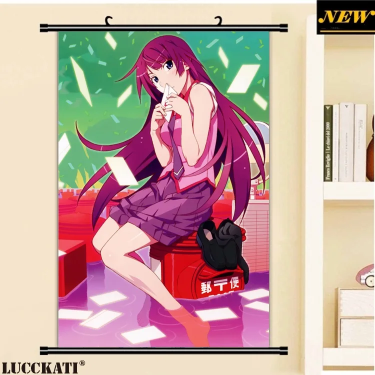 Постер Monogatari Vofan Oshino Shinobu Hitagi sexy loli cartoon Аниме настенный свиток холст