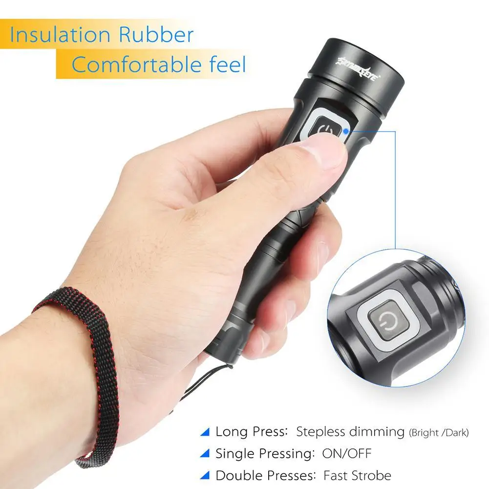 Высококачественный светодиодный фонарик в подарок суперъяркий 18650 с Usb