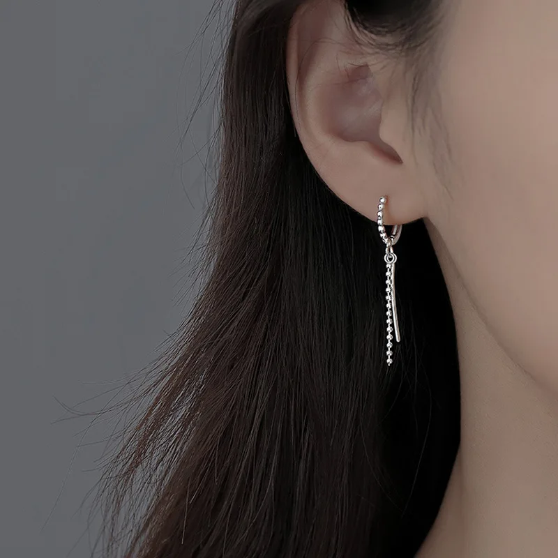 

Новые серьги-цепочки с кисточками и металлическими бусинами, серьги-подвески для девочек, украшения в подарок