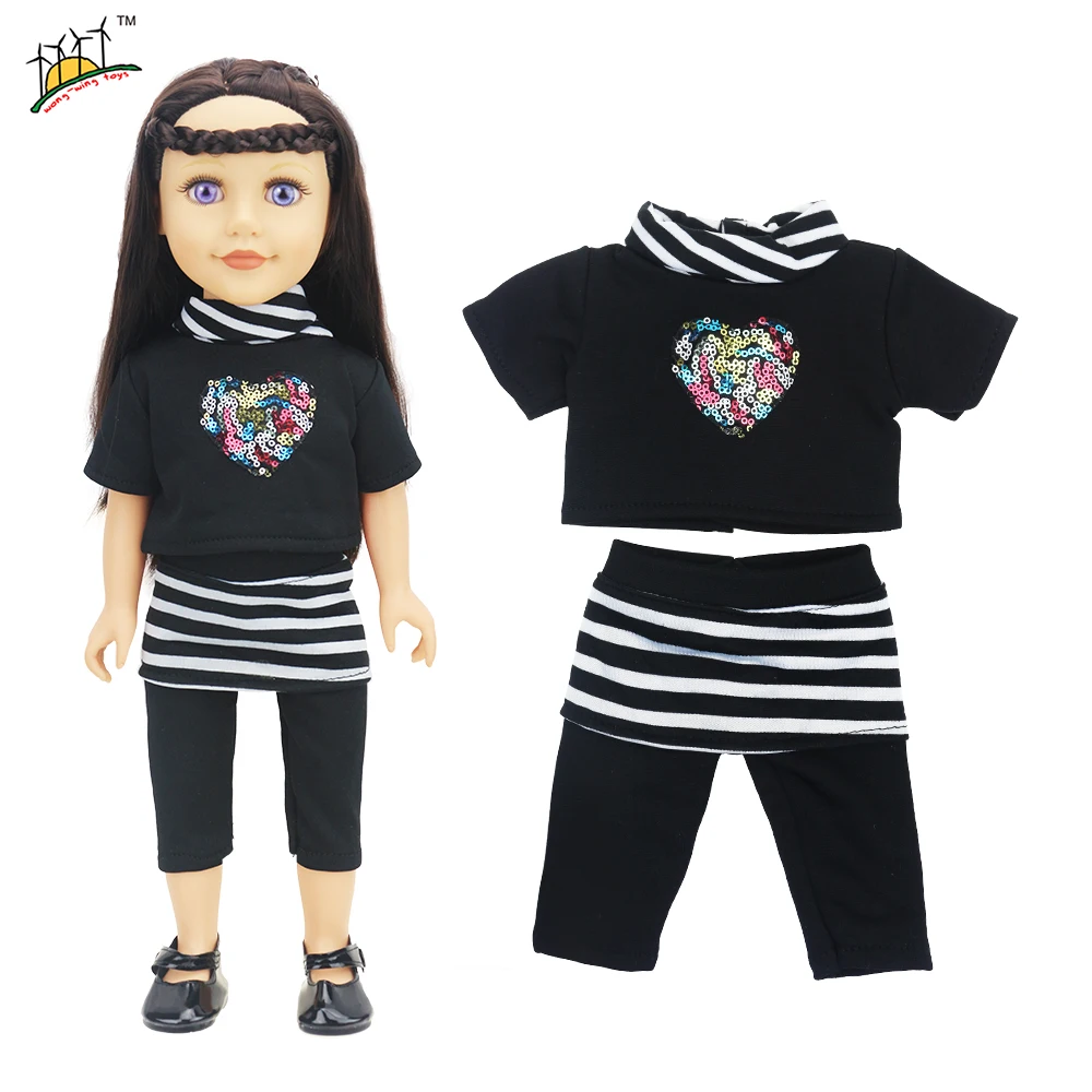 

Baby Girl Clothing 2pcs/set Leisure Wear Suit fit 43cm Baby-born & 18 inch Dolls Accessories, Toys Our Generation Doll Clothes