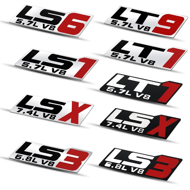 Металлическая Наклейка для автомобиля LS1 LS6 LT1 LT9 5.7L V8 LS3 6.8L LSX 7.4L | Автомобили и