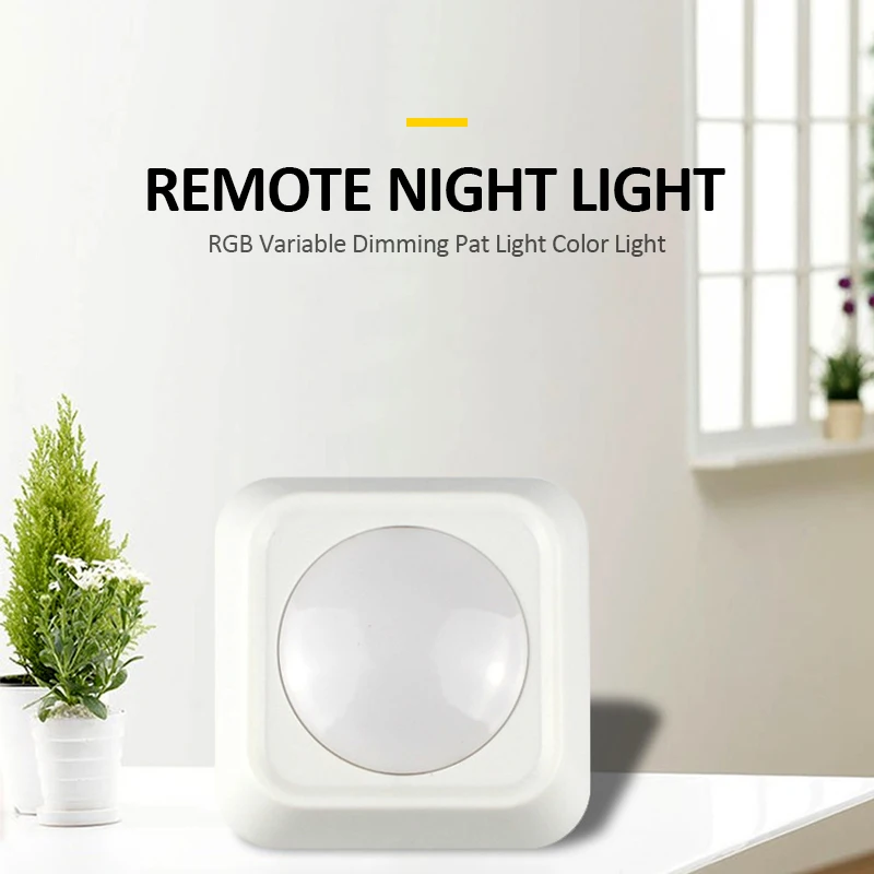 

RGB Night Light Color Light Variable Dimming Pat Light Cute Lamps Bedroom Light Remote Control Mini Light Night Lamp Home Decor