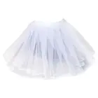 Женская и детская белая короткая юбка из жесткой сетки Двухслойная юбка-пачка В Стиле Лолита полупрозрачное свадебное платье кринолин