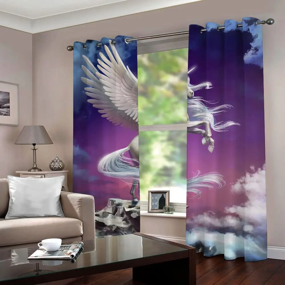 

Creative Blackout Curtain animal design Living Room Bedroom Window Curtains Purple Curtain Cortinas