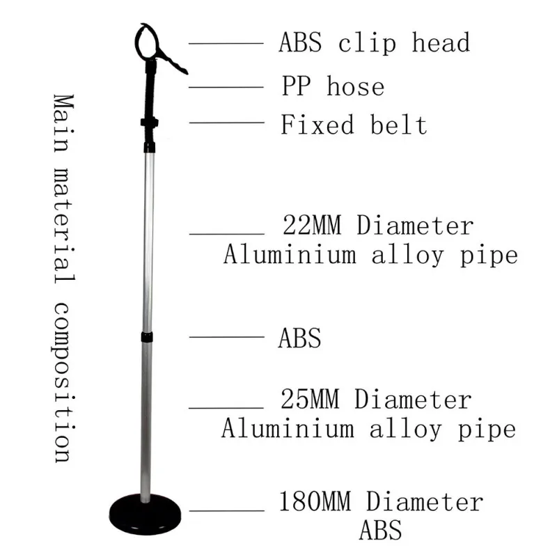 

Adjustable Hair Dryer Holder Aluminum Alloy Hands Free Stand Metal Hair Dryer Holder Removable Hair Dryer Holder
