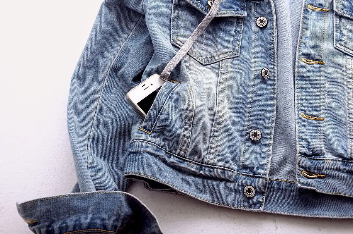 

Ladies Jeans Jackets Short 2020 New Spring Hooded Girl's Denim Jacket S-5XL Big size Coat Student Jean Jacket