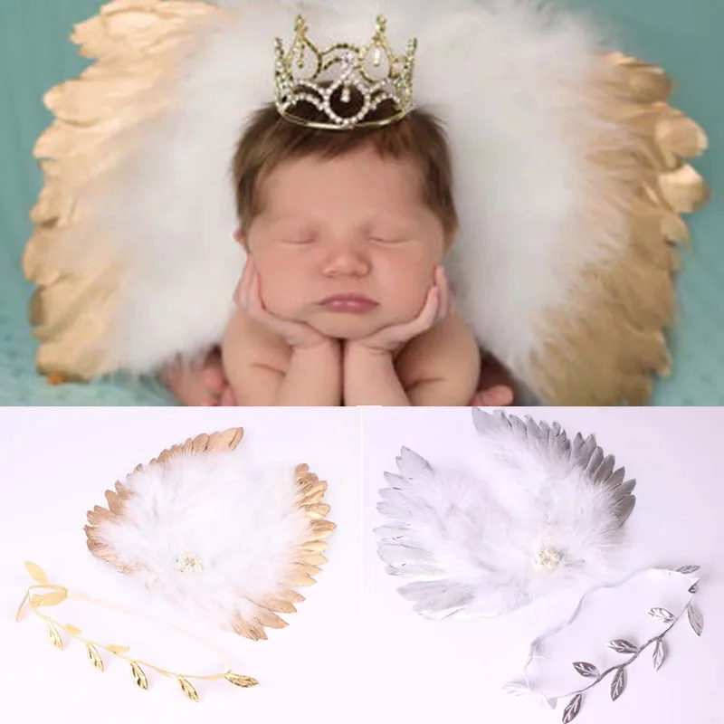

Newborn Photography Accessories Headband Angel Wing Baby Photo Props Costumes For Infants Fotografia Costumes For Baby