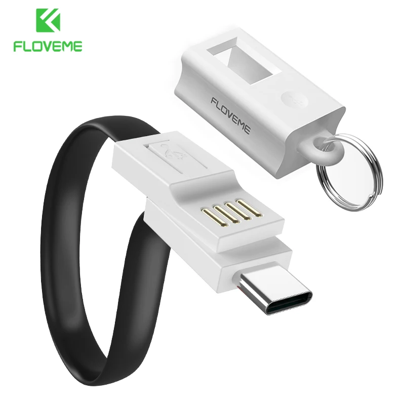 FLOVEME Брелок Micro usb type C зарядный кабель для iphone 11 Pro Max 15 см портативный USB кабель для зарядки телефона для samsung huawei