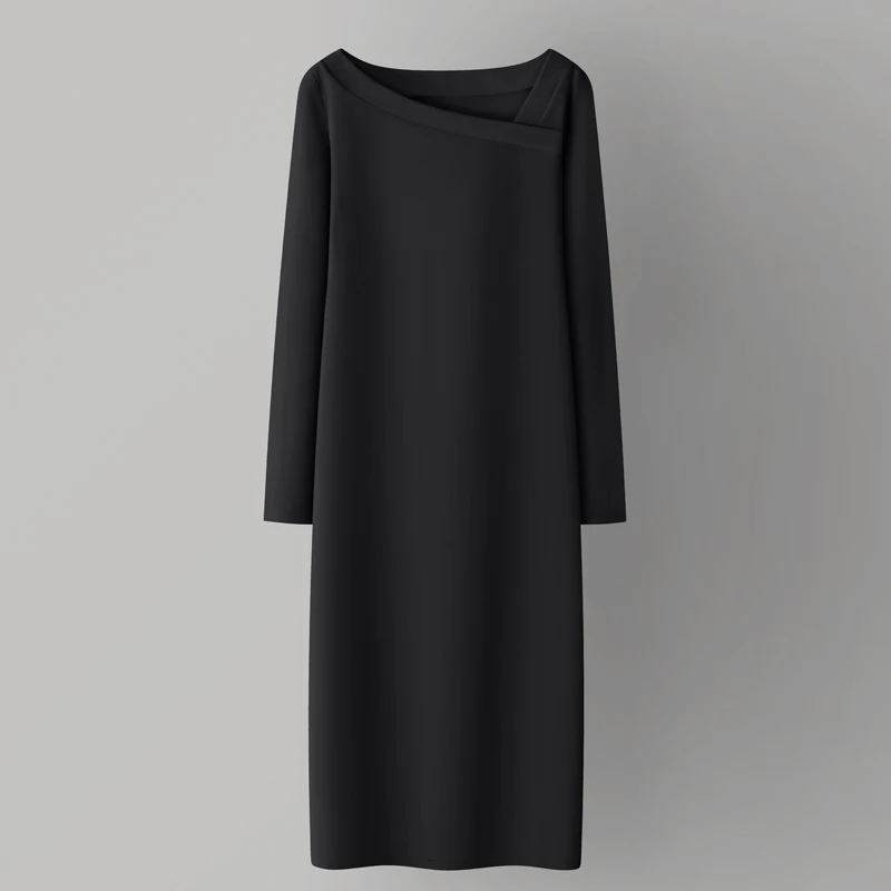 

Woman Cotton Soft Dress Half sleeve O-neck Casual Elastic Lady office dress