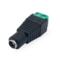 2pcs power cord wire to dc 5 5mm female jack adapter fast connector line power plug 5v 12v 24v led strip cctv camera