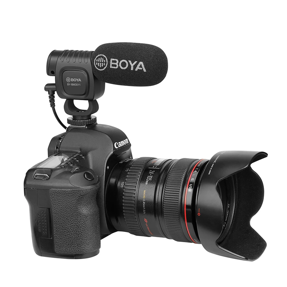 BOYA BY-BM3011 кардиоидный микрофон на камеру для DSLR Nikon Canon видеокамера телефон с 3 5 мм
