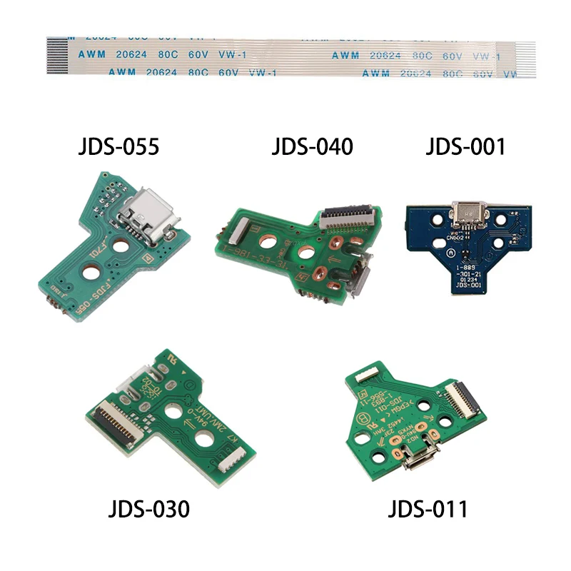 USB порт зарядки PS4 JDS 030/JDS 011 & 12 Pin 001 14 FJDS 055 замена кабеля соединителя для PS4|Запасные