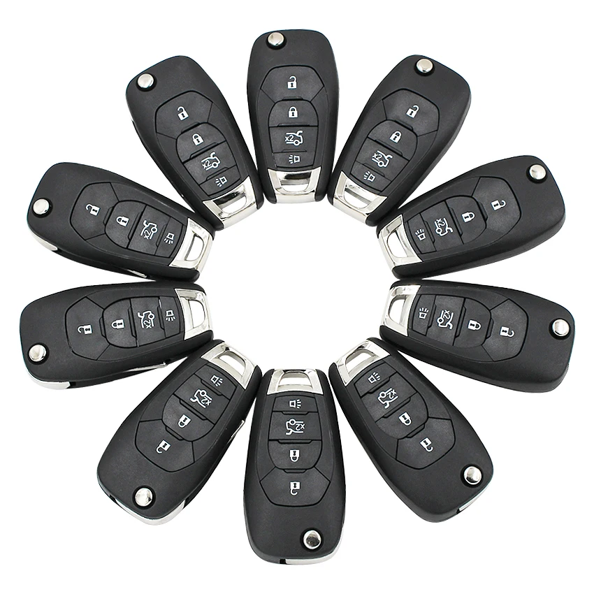 Новый стиль модифицированный флип 4 кнопки дистанционного ключа для Chevrolet Aveo 433