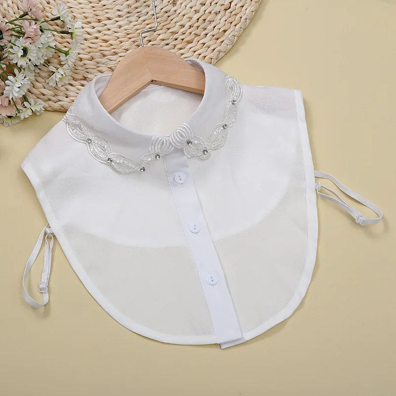 

Fashion Black Women Fake Collars Lapel Shirt Detachable Collars Female Clothes False Collar Half Blose Removable Nep Kraagie