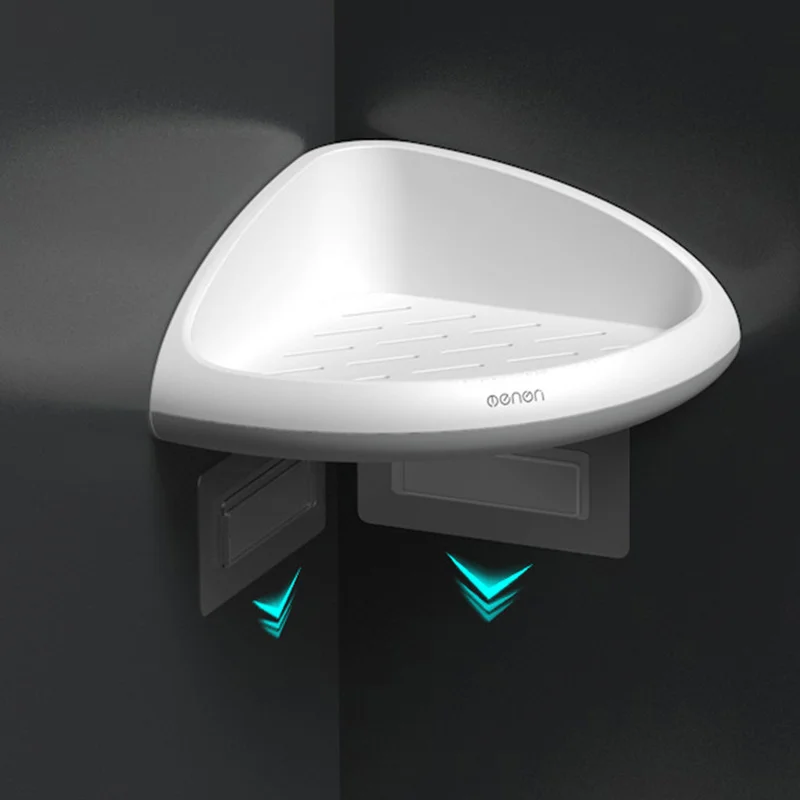 corner shelf bathroom storage bath rack shower organizer wall mounted adhesive shelf kitchen gadgets corner caddy suction cup free global shipping