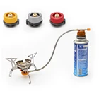 Адаптер для наружной горелки, адаптер для бензобака, длинный плоский конвертер газа, подключен к меди, с функцией самозакрытия