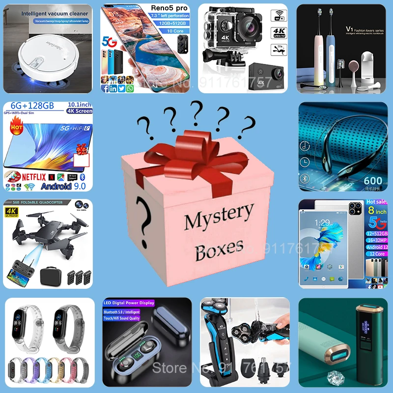 

Выигрыш в 100% году, электронная цифровая коробка Lucky mystery, самый популярный случайный товар-сюрприз, высококачественный Рождественский подар...