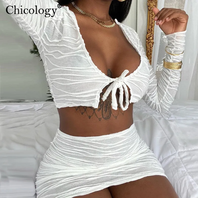 Chicology/Модный комплект из 2 предметов на шнуровке Комплект укороченного топа и