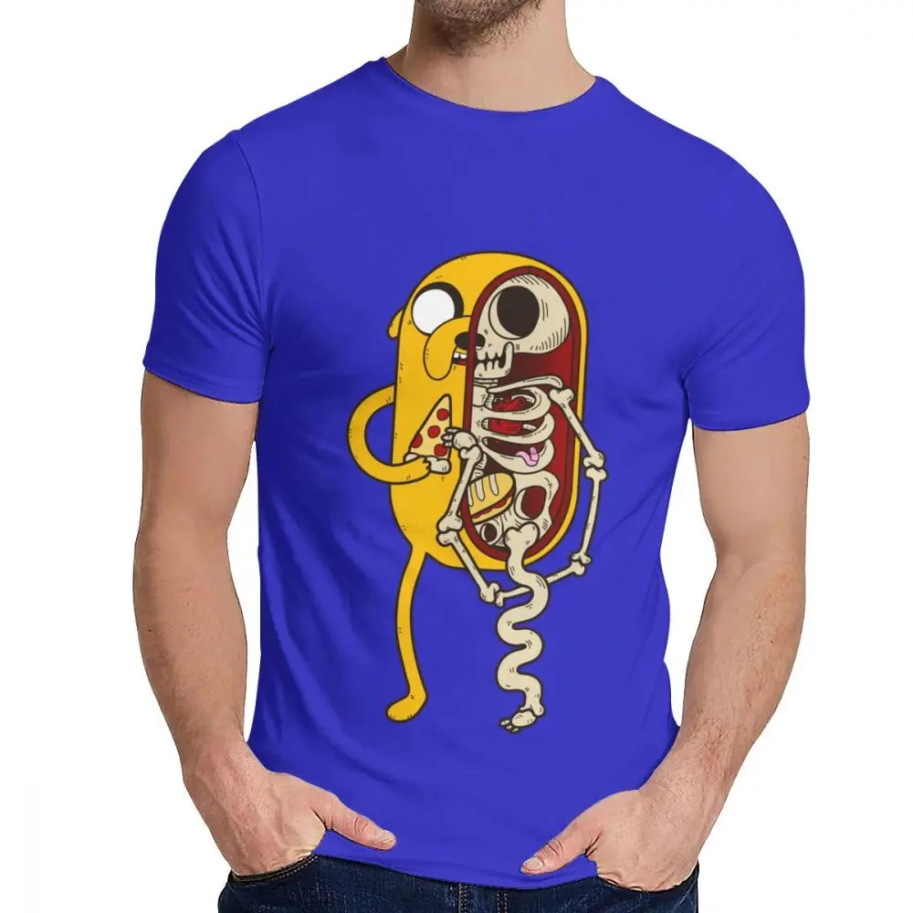 Синий Мужская футболка Adventure Time хорошая хлопковая Новая мужская Винтажная футболка с круглым вырезом - Цвет: Синий