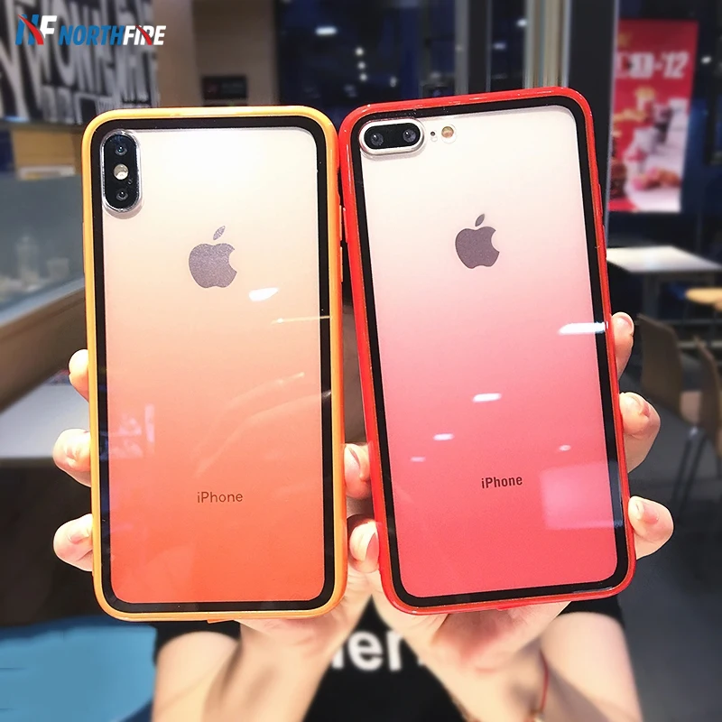 NORTHFIRE хит Цвет мягкий прозрачный градиентный чехол для iPhone XR/X/XS Max 6/6 S/7/8 Plus