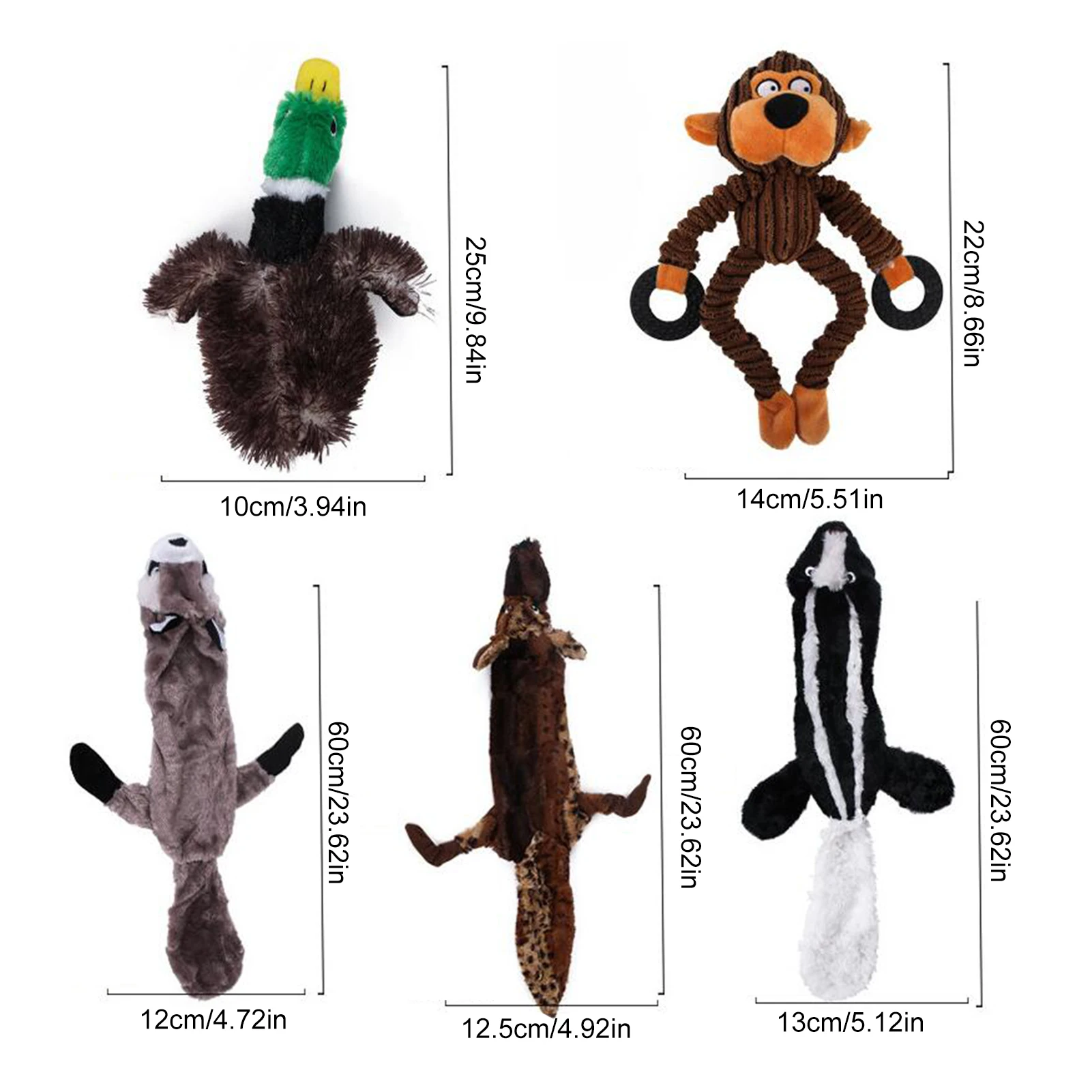 

Five-piece Set Pet Toy Supplies Dog Vent Toys Bite-resistant And Wear-resistant Vocal Plush Toys Pet Squeak Toys