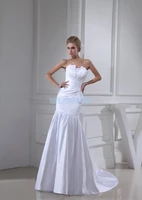 free shipping vestido de noiva new design fashion long custom brides strapless cheap mermaid wedding dress 2017 bride dresses