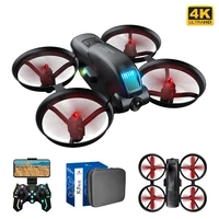 roclub kf615 cool light mini drone 4k hd dual camera rc qudacopter 2 4g wifi fpv optical flow positioning helicopter kids toys
