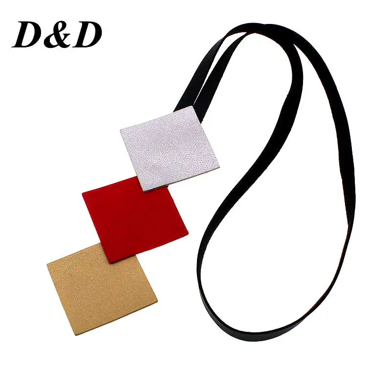 Кожаные ожерелья подвески Женские Ювелирные изделия кожаные чокеры для женщин