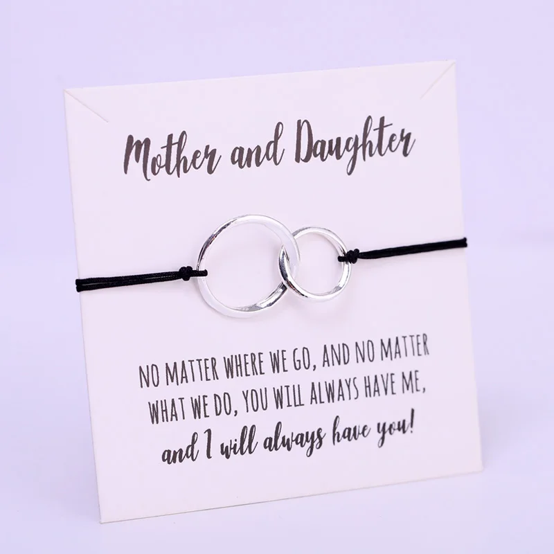 Регулируемые браслеты с сердцем для мамы и дочки женщин мужчин пары друзей