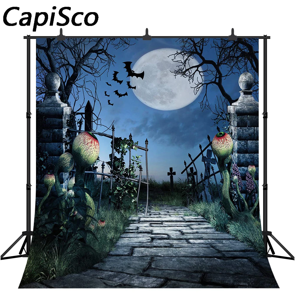 Capisco хэллоуин фотография фоны таинственная дверь ужас ночь фото фон Декор дети