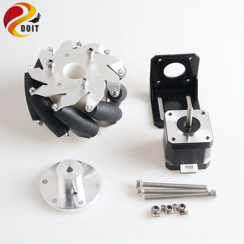 SZDOIT Mecanum всенаправленное колесо + 42 Шаговый двигатель кронштейн двигателя винт